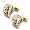 NonFunctional Watch Movement Cufflinks for men stainless steel Steampunk Gear Watch MechanismCuff links for Mens 201106