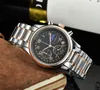 2021 Vijf Stitches Luxury Mens Watches All Dial Work Quartz Bekijk hoogwaardige topmerk Chronograph Moon fase staal en leer 4848855