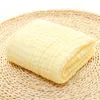 New Solid color Blanket Newborn Infant Swaddle baby 6 layers gauze Towel Non-fluorescent Cotton Plain Bath Towel