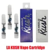 La Kush Vape Cartridge Atomizer Imballaggio 0.8ml 1.0ml Carrelli in ceramica Los Angeles Spessa Cartucce olio spessa DAB Pen per 510 filettatura BatteryA08 A46