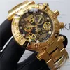 Model15617 Men Subaqua Nomai Quartz Watch with Stainless Steel Strap 18K Gold Chronograph Watch New9205469