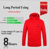 Winter men's heating jacket usb motorcycle pad smart heated jacket power button