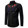 2021 New Mens Designer Camisas Moda Manga Longa Impressão Painéis Painéis Camisas Single Breasted Man Roupa