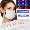 Maschera incandescente di moda multicolore PM2.5 Maschere per il viso di design riutilizzabile lavabile a LED luminoso per la maschera mascherata del festival della festa di Natale ER44