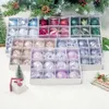 24 PCs por conjunto Pingente de árvore de natal Boule de Noel despeje Sapin 6cm Bola de Natal para a decoração de decoração de árvore de Natal decoração de natal 201027