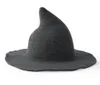 Nouveau festif moderne Halloween chapeau de sorcière fête du festival en laine femmes dame Cosplay à la mode en laine de mouton chapeau chaud de noël hiver2687453