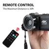 4K فائق الدقة كاميرا فيديو كاميرا wifi 30mp 3.0 بوصة 270 درجة دوران lcd شاشة تعمل باللمس 16x التكبير الرقمية dv كاميرا الفيديو