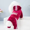 Mode chien vêtements pour chiens lettre impression manteau à capuche sweat petit chien vêtements dessin animé animaux vêtements body Y0107233y