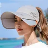 SILOQIN NOWOŚĆ LETNE SŁODNIENIE KATY Słońce puste czapka słoneczne Słońce Wniesione panie anty-UV Owwofiaryzowane Słońce Visor Women Hats Y200602