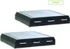 2MONSTA3D-BLK Supporto per monitor per PC, laptop, iMac e organizer da scrivania con 3 cassetti per riporre oggetti, confezione da 2, nero
