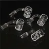 30pcs 90°&45° Sundries Quartz Banger Sandblasted QuartzBanger Beveled domeless nail for glass bong dab rigs DHL