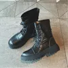 Designer-Kvinnor Äkta läder Knee-High Ryttare Stövlar Intern Kändis Lady Cross-Time Motorcycle Botas Ladies Army Long Boot