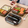 Transparent lunch box for kids food container storage insulated bento japanese snack Breakfast Boxes 211103