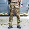 Knight Tactical Pants Mens Cargo Casual Pants Combat Swat Army Active Military Work Cotton Manliga byxor Mens 201110