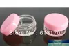 Cream Jar Kosmetisk Förpackning Container Prov Raffillerbar Väska Plast Resa 100st 5g Klar 5 ml Rosa, Blå, Vit Tom Mini