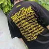Новый VIM желтые граффити буквы World Tour с коротким рукавом футболка для мужчин