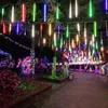 Luces de decoración de Navidad 30 cm 8 lámparas Conjunto de parches de dos lados de dos lámparas de ducha con luz LED Barra impermeable al aire libre Tubo de color Li194k