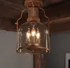 Loft Vintage Industrial LED Rust Glass Loft Cafe Bar Restaurant Bedroom Ceiling Lamp Light Droplight Deco