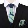 Neckband sitonjwly polyester set för mens blommor jacquard slips handdukstillbehör cravat bröllop fest presentanpassad logo11
