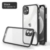 Funda telefónica de acrílico transparente + TPU para iPhone 12 11 Pro MAX XS XR XR XR XR MAX 7 8 PLUS 1.5mm Cubierta de cubierta trasera