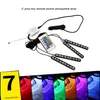 20 zestawów 12 V Elastyczne stylizacja samochodu RGB LED Strip Light Atmosfera Dekoracja Lampa Wnętrze Neonowe światła z zapalniczką papierosową kontrolera