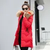 Зимняя женщина с длинной курткой Женщина толстое пальто с твердым повседневным капюшоном с меховым воротником Slin Women's Prackas Plus размер Kurtka Damska 201126