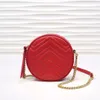 موضة جديدة أسود أحمر جولة جلد طبيعي مع الذهب الأجهزة النساء حقيبة crossbody مع أكياس مربع أفضل أعلى جودة المرأة حقيبة الكتف حقيبة يد