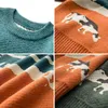 NOONE Men Cows Vintage Winter Sweaters 2020 Pullover Mens O-Neck Korean Fashions Sweater Women Casual Harajuku Clothes1