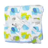 Bebê cobertores morno coral lã infantil swaddle engrossar camada dupla vários carrinhos de criança desenhos animados envoltório recém-nascido bebê cama cobertor 201111