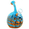 Halloween Pumpkin Skull Dab Rig Bong da fumo in silicone FDA con ciotola in vetro e bicchiere d'acqua colorato a LED