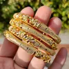 Bangle 4cs Bride 24k Gold Color Dubai Bangles For Women Bijoux Africaine Bracelets Jewellery Wedding Jewelry Party Gifts