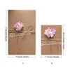 Retro Kraft Paper Greeting Karta Kreatywna ręcznie robione ręcznie suszone kwiaty w Walentynki Walentynki Uniwersalna karta błogosławieństwa Prezenty VTKY21688963744
