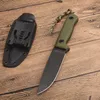 Promotion Outdoor Survival Rak Kniv D2 Stone Wash Drop Point Blade Full Tang G10 Handtag Med ABS K Slida