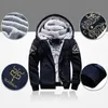 Chándal de invierno para hombre Chaqueta cálida + Conjunto de pantalón Fleece con capucha Espesar Sweatershirt Causal Chándales Hombres Moda Imprimir Chándal LJ201124