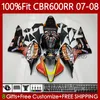 OEM-lichaam voor Honda CBR 600RR CBR600 RR F 5 2007-2008 Carrosserie 70 NO.23 CBR 600 RR CC F5 600F5 600CC 2007 2008 CBR600F5 CBR600RR 07 08 Injectie Mold Fairing Matte Repsol