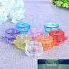 Transparent small square bottle 3/5g Cosmetic Empty Jar Pot Eyeshadow Lip Balm Face Cream Container Travel Refillable Bottles