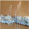 5pcs Décoration de mariage CandeBra Candlelabra Clear Candle Holder Acrylic Candlesticks for Weddings Event Party