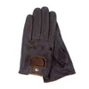 Harssidanzar Mens Lambskin Leather Driving Gloves Unlined Vintage Finished Touchscreen 220113