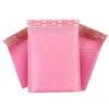 Подарочная обертка 50шт розовые упаковочные сумки конверт пузырьки почтовые пузырьки мягкие конверты с подкладкой Poly Mailer Self Seal Bag Useable 13x18см