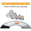 Dog Cone Collar Adjustable Protective Collars for Pet Dogs Cat Anti-Bite Lick Wound Soft Edge Neck Cones Small Medium Large Pets WH0389