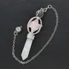 Merkaba Dowsing Pendulum Natural Stone Reiki Healing Pendule Halsband Pendlar Penduls för Radiesthesia Smycken