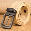 Bälten Mens Needle Buckle Canvas Bälten utomhus tjockt stickat tygbälte förlängande kvinnors student midjeband Anpassade längdbälten GL3911736