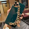 Luxury cases Fashion 3D Golden chain bracelet plating Phone Case For iPhone 15 14 13 12 11 Pro Max X XS XR 7 8 Plus protection Back Cover funda