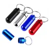 Acessórios para fumar Portátil À Prova D 'Água Mini Alumínio Pill Case Keychain Tablet Caixa De Armazenamento Capas De Garrafa Titular