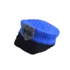 Newborn Police Design Photography Props Hats Infant Toddler Costume Outfit Crochet Baby Clothes Outfit