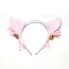 6 kleuren Mooie Maskerade Halloween Cat Ears Cosplay Kat Oor Anime Party Kostuum Boog Tie Bell Headwear Hoofdband Anime