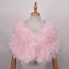 Scarves Real Ostrich Fur Shawls Elegant White Feather Coats Wedding Boleros Bridal Jackets For Evening Dresses7425615