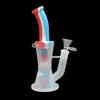 8.5 inches silicone water pipe Hookah Double-filter Food grade portable tobacco smoking rubber tool