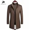 Mens de lãs inverno casacos casacos moda high-end lazer longa seções de casaco lã inverno colete revestimentos casacos homens mais tamanho 4xl 201006