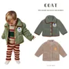 automne et hiver nouveau ins vêtements pour enfants enfants revers agneau brossé velours côtelé fermeture éclair ja 201126